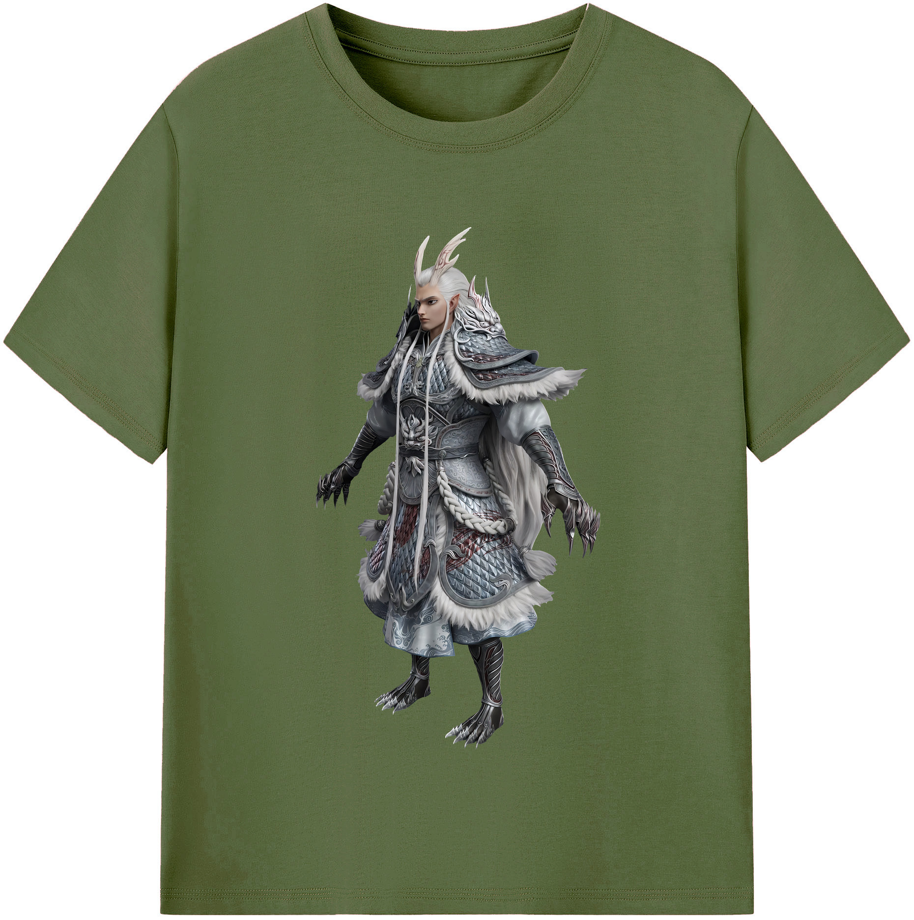 （画像用） Ne Zha 2 ナタ 魔童の大暴れ 綿100％半袖Tシャツ（フロントプリント）